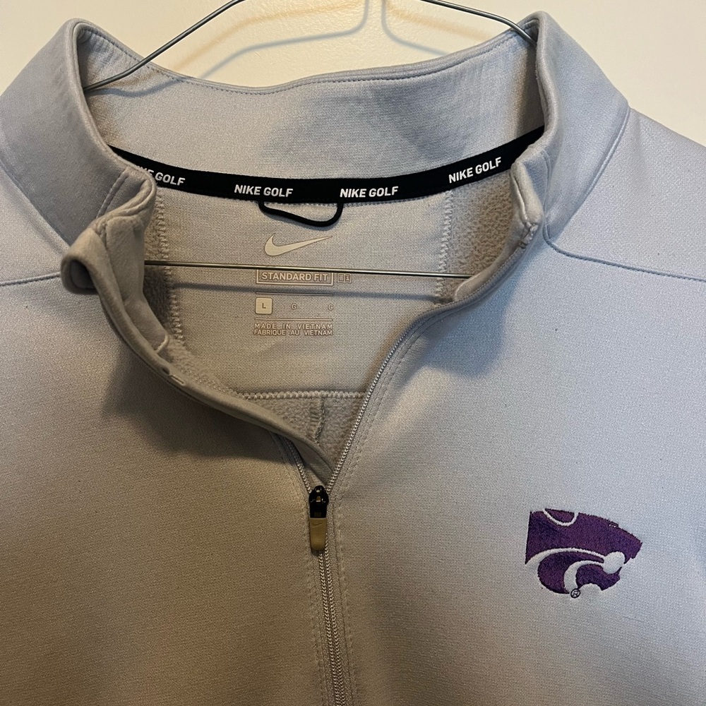 K-State Nike Golf Gray Quarter-Zip